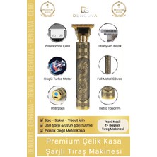 #tıraşmakinesi Metal Seri Güçlü Turbo Motor Paslanmaz Çelik Titanyum Bıçak Profesyonel Tıraş Makinesi