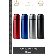 #termos Vakum Izolasyonlu Paslanmaz Mat 304 Kalite Sızdırmaz Taşınabilir Çelik Termos Siyah
