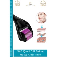#masajaleti 540 Titanyum Iğneli Derma Roller Cilt Bakım Akne Leke Karşıtı Yenileme Masaj Aleti 1 mm
