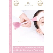 #maskespatulası Fonksiyonlu Silikon Fırça Cilt Bakım Serum Krem Sürme Aparatı Esnek Maske Uygulama Spatulası