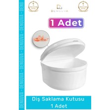 #dişkutusu Hijyenik Şeffaf Plastik Sağlam Kapaklı Geniş Hazneli Diş Saklama Kutusu Büyük Boy - 1 Adet