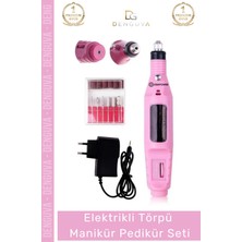 Elektrikli 9V Tırnak Törpü Makinesi Profesyonel Mini El Motoru Takımı Manikür Pedikür Seti
