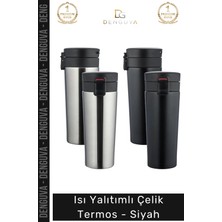 #termos Paslanmaz Çift Katmanlı Vakum Yalıtımlı Mat Tasarım Kamp Spor Dayanıklı Şık Çelik Termos
