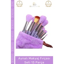 #makyajfırçası Profesyonel Yumuşak Sentetik Ergonomik Sap Far Fondöten Makyaj Fırçası Seti 13 Parça