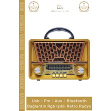 #radyo Nostaljik Bluetooth Radyo Ahşap USB Aux Girişli Şarjlı Retro Mp3 Player Müzik Kutusu