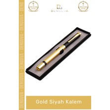 #siyahkalem Kutulu Metal Roller Şık Tasarım Prestijli Kaliteli Ofis Profesyonel Gold Siyah Kalem