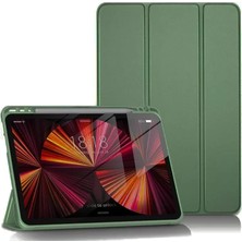 Motto Ticaret Newface Apple Ipad Pro 11 (2024) Kılıf Tablet Smart Kılıf - Koyu Yeşil