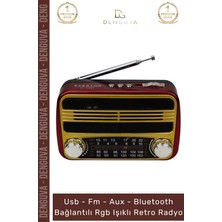 #radyo Nostaljik Radyo Çift Hoparlörlü Bluetooth USB Tf Card Girişli Mp3 Player Müzik Kutusu