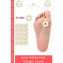 #ayakpedi 15 Adet Ekonomik Paket Hassas Bölge Koruyucu Yumuşak Konforlu Ayak Nokta Pedi Süngeri
