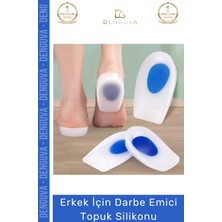 #topuksilikonu Erkek Ayak Sağlığı Medikal Mavi Destekli Silikon Yumuşak Darbe Emici Topuk Silikonu