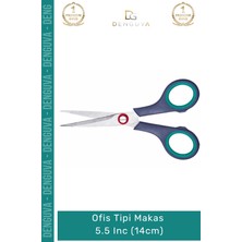 #ofismakas Profesyonel Paslanmaz Keskin Çelik Ergonomik Sap Kaliteli Ofis Tipi Makas 5.5 Inc 14 cm