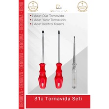 #tornavidaseti Profesyonel Dayanıklı Mıknatıslı Uçlu Ergonomik 3'lü Tornavida Seti