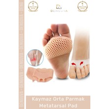 #parmakpadi Ergonomik Hava Kanallı Kaymaz Topuklu Ayakkabı Ten Rengi Jel Orta Parmak Metatarsal Pad
