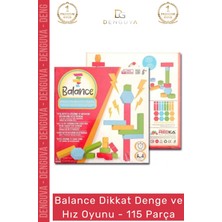 #oyuncak Eğitici Zeka Geliştirici 115 Parça Taş 63 Kart Zil Içeren Balance Dikkat Denge Hız Oyunu