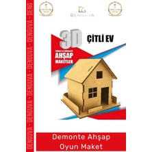 #oyuncak Eğitici Eğlenceli Lazer Kesim 3mm Mdf Boyanabilir 3D Puzzle Demonte Ahşap Oyun Maket