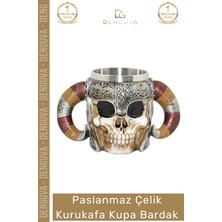 #bardak Paslanmaz Çelik Mat Şık Modern Estetik Hediyelik Tasarım Dayanıklı Kupa Bardak 12*18 cm