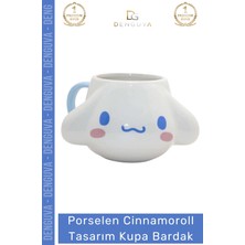 #bardak Porselen Cinnamoroll Desenli Mat Şık Dayanıklı Kaliteli Tasarım Kupa Bardak 9*13 cm