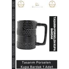 #kupabardak Mat Yüzeyli Dekoratif Şık Kaliteli Modern 225 ml Hacimli Porselen Kupa Bardak 11*12 cm
