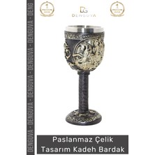 #bardak Paslanmaz Çelik Şık Tasarım 150 ml Hediye Dayanıklı Dekoratif Hijyenik Kupa Bardak 19*7 cm