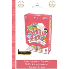 #domino Öğretici Zeka Geliştirici Çocuk Oyun Seti Strateji 28 Parça Domino Oyunu