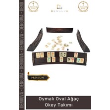 #okeytakımı El Işçiliği Masif Ahşap Lüks Tasarım Kaliteli Şık Ağaç Oymalı Oval Ağaç Okey Takımı