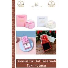 #takıkutusu Çekmeceli Sonsuzluk Hediye Çantalı Best Wishes Modern Yüzük Gül Tasarımlı Takı Kutusu