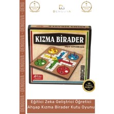 #kızmabirader Eğitici Doğal Dayanıklı Zihinsel Gelişim Destekli Partisi Ahşap Kızma Birader Kutu Oyunu