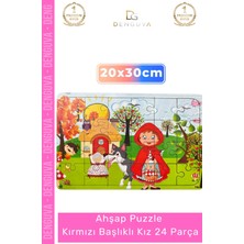 #puzzle Eğitici Zeka Geliştirici Kaliteli Yerli Ahşap Puzzle Kırmızı Başlıklı Kız 24 Parça