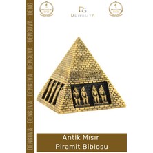 #piramitbiblo Antik Mısır Temalı Estetik Dekoratif Polyester Taş Tozu Kompakt Işçilik Piramit Biblo