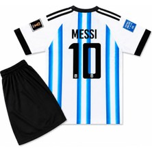 Mmt Spor Messi Arjantin Milli Takım 3 Yıldız Mavi Çoçuk Forması 10 Numara