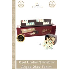 #okeytakımı Kir Tutmaz Çizilmeye Dayanıklı Silinebilir Altın Şık Ev Kafe Okey Takımı