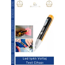 #voltajcihazı LED Işıklı Sesli Uyarı Hassas Algılama Dijital Faz Kontrolü Temassız Voltaj Test Cihazı