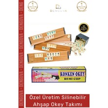 #okeytakımı Kir Tutmaz Çizilmeye Dayanıklı Silinebilir Doğal Konken Ahşap Okey Takımı