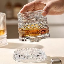 Uslucan Alışveriş 360 Derece Dönen Bardak - 280 ml - Kristal Cam