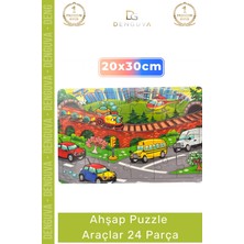 #puzzle Eğitici Öğretici Oyuncak Seti El Göz Koordinasyonu Yerli Ahşap Puzzle Araçlar 24 Parça