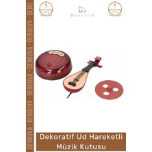 #müzikkutusu Ahşap Görünümlü Dekoratif Dönen Mekanizmalı Otantik Zarif Tasarım Ud Hareketli Müzik Kutusu