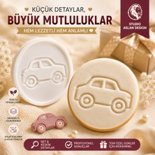 Studio Aslan Design Araba Kalıbı Şeker Hamuru & Kurabiye Mührü – Fondant Araba Baskı Kalıbı