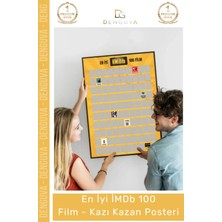 #sinema Sinema Tutkunu Hediye Dekoratif Interaktif Kült Liste Imdb 100 Film Kazı Kazan Posteri