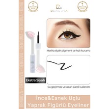 #eyeliner Siyah Pigmentli Kalıcı Profesyonel Egzersiz Seti Estetik Esnek Uçlu Yaprak Figürlü Eyeliner