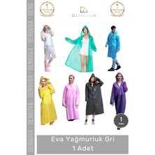 #yağmurluk Su Geçirmez Hafif Kapüşonlu Unisex Dayanıklı Modern Çıtçıtlı Koruyucu Eva Yağmurluk Gri