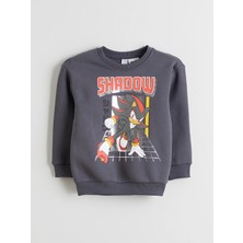 Lc Waikiki Yeni Sezon Sonic Baskılı Erkek Çocuk Kalın Sweatshirt