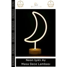 #gecelambası Modern Neon LED Dekoratif Estetik Şık Aydınlatma Ofis Çocuk Odası Komodin Masa Gece Lambası
