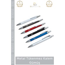 #kalem Şık Dayanıklı Ergonomik Prestijli Kurumsal Ofis Hediyesi Lüks Metal Tükenmez Kalem Gümüş