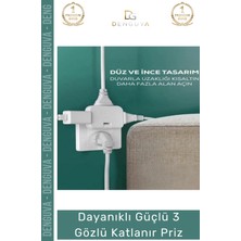 #priz Modern Estetik Elektrik Ünitesi Ergonomik Katlanır Gövde Güçlü 3 Gözlü Katlanır Priz