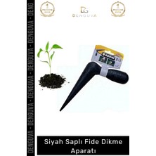 #fideaparatı Manuel Dikim Aleti Bahçe El Aleti Ergonomik Saplı Dayanıklı Siyah Gövde Fide Dikme Aparatı