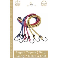 #taşımalastği Dayanıklı Esnek Kancalı Yük Sabitleme Güvenli Mukavemetli Taşıma Gergi Lastiği 1 mt - 3 Adet