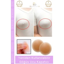 #göğüskapatıcı Ince Silikon Ten Rengi Yapışkanlı Yıkanabilir Görünmez Su Geçirmez Göğüs Ucu Kapatıcı
