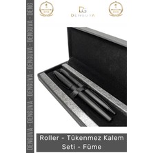 #kalemseti Prestijli Metal Ergonomik Tasarım Kurumsal Hediye Lüks Roller Tükenmez Kalem Seti Füme