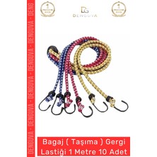 #taşımalastği Dayanıklı Esnek Kancalı Yük Sabitleme Güvenli Mukavemetli Taşıma Gergi Lastiği 1 mt - 10 Adet