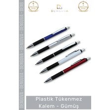 #kalem Promosyon Kurumsal Logo Baskılı Prestijli Şık Ergonomik Plastik Tükenmez Kalem Gümüş